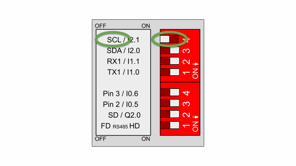 Entrada I2.1 input deshabilitada - SCL habilitado